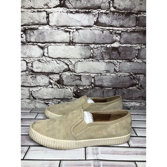 Frye Faw Beige Suede Leather Slip On Casual Comfort Shoes Women Sz 8.5M US/39EU - Picture 9 of 16